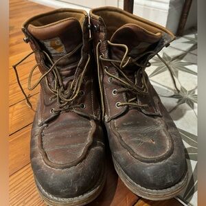 Carhartt Brown Leather Lace-Up Work Boots